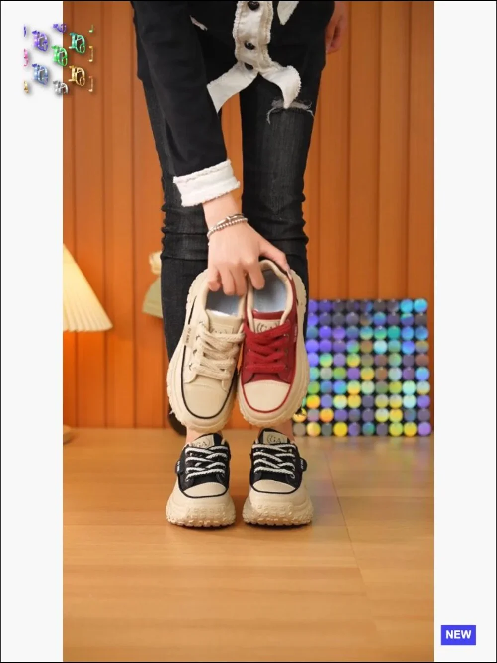 Chunky Platform Sneakers Lace Up Breathable Lightweight Walking Tennis Running - Picture 7 of 7